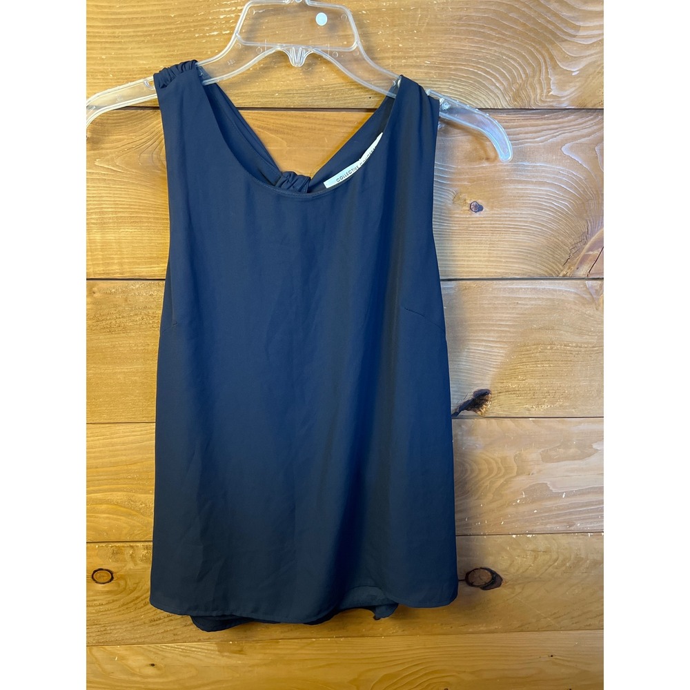 Collective Concepts Navy Blue Sleeveless Edaline Back Detail Tank Top‎ M Summer